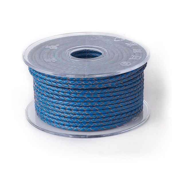 PandaHall Braided Cowhide Cord, Leather Jewelry Cord, Jewelry DIY Making Material, Blue, 3mm, about 5.46 yards(5m)/roll Cowhide Round Blue
PandaHall Braided Cowhide Cord, Leather Jewelry Cord, Jewelry DIY Making Material, Blue, 3mm, about 5.46 yards(5m)/roll Cowhide Round Blue