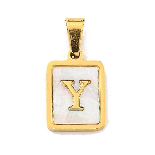 PandaHall Vacuum Plating 304 Stainless Steel Pave Natural White Shell Pendants, Rectangle with Letter Charms, Golden, Letter Y...
PandaHall Vacuum Plating 304 Stainless Steel Pave Natural White Shell Pendants, Rectangle with Letter Charms, Golden, Letter Y...