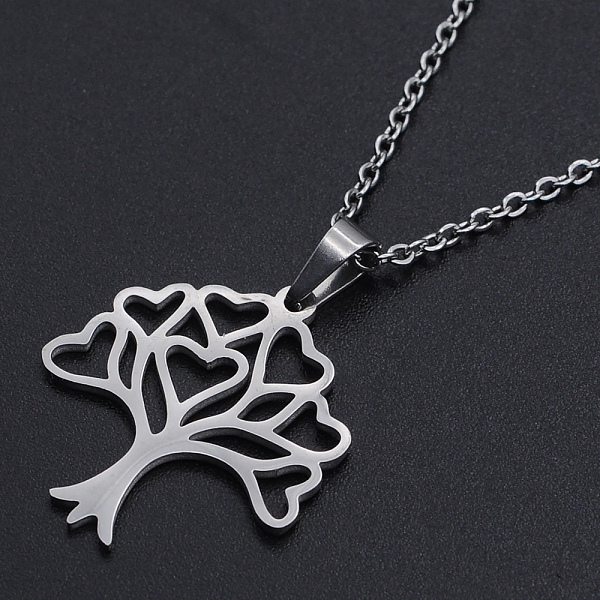 PandaHall 201 Stainless Steel Pendants Necklaces, with Cable Chains and Lobster Claw Clasps, Tree, Stainless Steel Color, 17.71 inch(45cm)...
PandaHall 201 Stainless Steel Pendants Necklaces, with Cable Chains and Lobster Claw Clasps, Tree, Stainless Steel Color, 17.71 inch(45cm)...