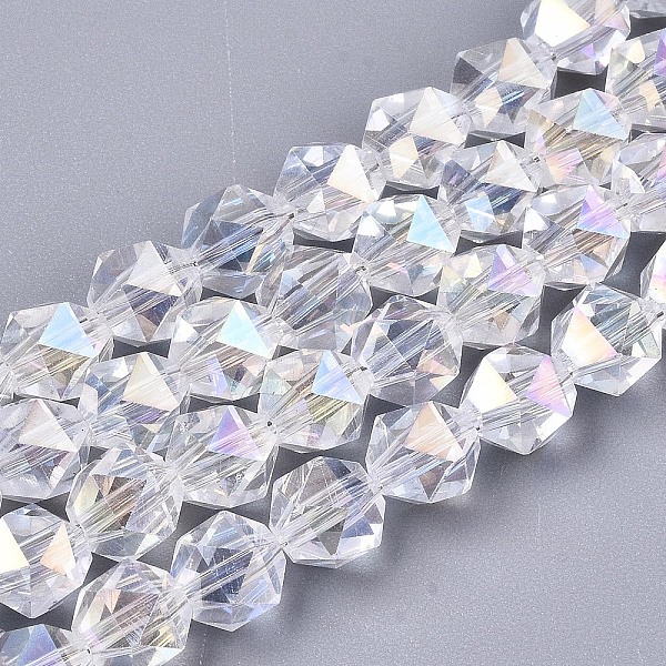 PandaHall Electroplate Transparent Glass Beads Strands, AB Color Plated, Faceted, Round, Clear, 6x5.5x5.5mm, Hole: 1mm, about 100pcs/strand...
PandaHall Electroplate Transparent Glass Beads Strands, AB Color Plated, Faceted, Round, Clear, 6x5.5x5.5mm, Hole: 1mm, about 100pcs/strand...