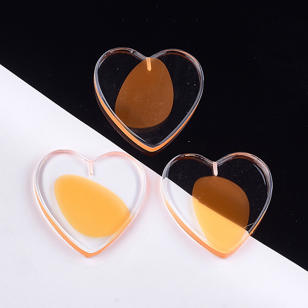 PandaHall Transparent Resin Beads, for Pendant Making, Half Drilled, Heart, Orange, 37~37.5x37~37.5x4.5~5.5mm, Half Hole: 1mm Resin Heart...
PandaHall Transparent Resin Beads, for Pendant Making, Half Drilled, Heart, Orange, 37~37.5x37~37.5x4.5~5.5mm, Half Hole: 1mm Resin Heart...