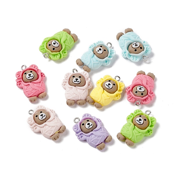 PandaHall Opaque Resin Pendants, with Platinum Tone Iron Loops, Bear with Vegetable Charms, Mixed Color, 27x20x7mm, Hole: 2mm Iron+Resin..., Multicolor
PandaHall Opaque Resin Pendants, with Platinum Tone Iron Loops, Bear with Vegetable Charms, Mixed Color, 27x20x7mm, Hole: 2mm Iron+Resin..., Multicolor