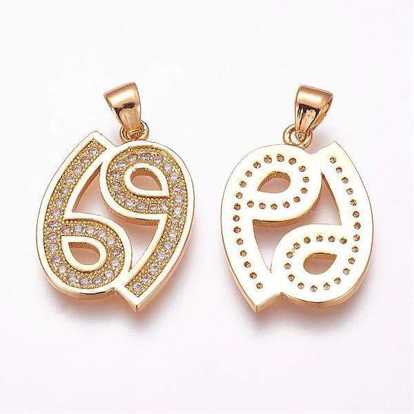 PandaHall Brass Micro Pave Cubic Zirconia Pendants, Number, Golden, 22x16x1.5mm, Hole: 3x4mm Brass+Cubic Zirconia Number
PandaHall Brass Micro Pave Cubic Zirconia Pendants, Number, Golden, 22x16x1.5mm, Hole: 3x4mm Brass+Cubic Zirconia Number
