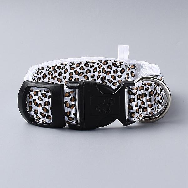 PandaHall Adjustable Polyester LED Dog Collar, with Water Resistant Flashing Light and Plastic Buckle, Built-in Battery, Leopard Print..., White
PandaHall Adjustable Polyester LED Dog Collar, with Water Resistant Flashing Light and Plastic Buckle, Built-in Battery, Leopard Print..., White