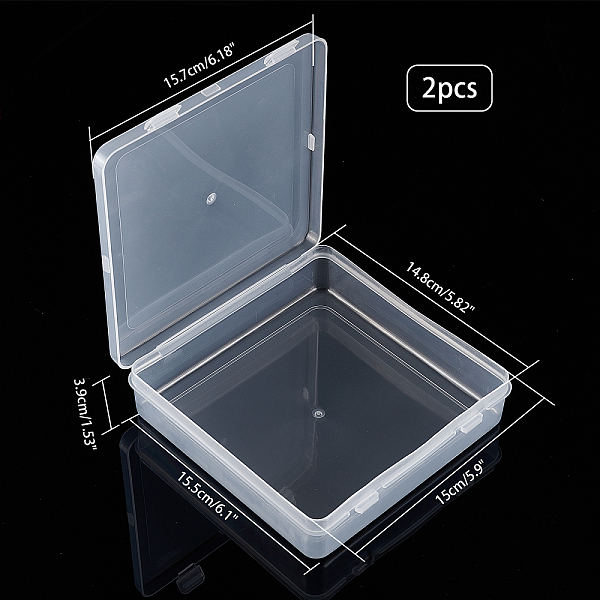 PandaHall OLYCRAFT 2 Packs Square Clear Plastic Organizer Box with Lid Storage Container Jewelry Box Clear Storage Box for Small Items and...
PandaHall OLYCRAFT 2 Packs Square Clear Plastic Organizer Box with Lid Storage Container Jewelry Box Clear Storage Box for Small Items and...