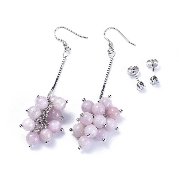 PandaHall Earring Sets, with Natural Kunzite Round Beads, Cubic Zirconia and Stainless Steel Findings, Cardboard Jewelry Boxes, 72~74mm, Pin...
PandaHall Earring Sets, with Natural Kunzite Round Beads, Cubic Zirconia and Stainless Steel Findings, Cardboard Jewelry Boxes, 72~74mm, Pin...