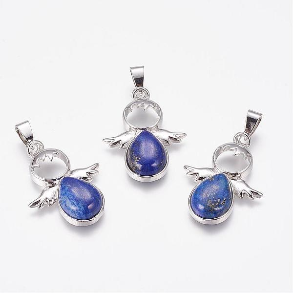 PandaHall Natural Lapis Lazuli Pendants, Angel, with Brass Finding, Platinum, 34x25.5x4.5~6.5mm, Hole: 4~5x7mm Lapis Lazuli Angel & Fairy
PandaHall Natural Lapis Lazuli Pendants, Angel, with Brass Finding, Platinum, 34x25.5x4.5~6.5mm, Hole: 4~5x7mm Lapis Lazuli Angel & Fairy