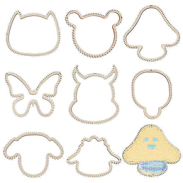 PandaHall BENECREAT 1 Set Wooden Mini Weaving Looms, Knitting & Crochet Tool, Sheep/Butterfly/Mushroom, Plant & Animal Pattern...
PandaHall BENECREAT 1 Set Wooden Mini Weaving Looms, Knitting & Crochet Tool, Sheep/Butterfly/Mushroom, Plant & Animal Pattern...
