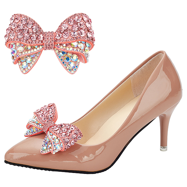 PandaHall 2Pcs Polyester Bowknot Shoe Decoration, with Glass Rhinestone, Light Rose, 48x80x15mm Polyester Bowknot Pink
PandaHall 2Pcs Polyester Bowknot Shoe Decoration, with Glass Rhinestone, Light Rose, 48x80x15mm Polyester Bowknot Pink