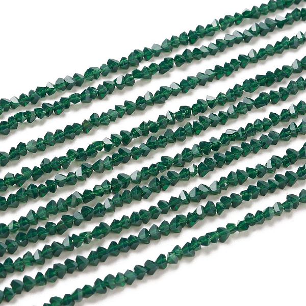 PandaHall Transparent Solid Color Glass Beads Strands, Faceted, Polygon, Green, 2.5x2.5x2.5mm, Hole: 0.7mm, about 150pcs/strand, 13.39''...
PandaHall Transparent Solid Color Glass Beads Strands, Faceted, Polygon, Green, 2.5x2.5x2.5mm, Hole: 0.7mm, about 150pcs/strand, 13.39''...
