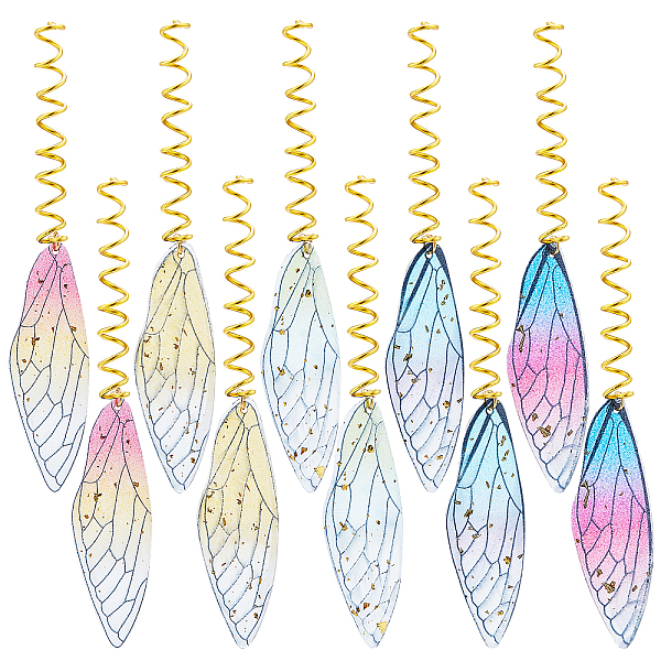 PandaHall 2 Sets 5 Colors Transparent Epoxy Resin Big Pendants, with Golden Tone Copper Wire, Wing, Mixed Color, 95~97mm, 1pc/color..., Multicolor
PandaHall 2 Sets 5 Colors Transparent Epoxy Resin Big Pendants, with Golden Tone Copper Wire, Wing, Mixed Color, 95~97mm, 1pc/color..., Multicolor