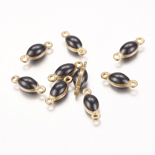 PandaHall Antique Bronze Plated Brass Enamel Oval Links, Enamelled Sequins, Black, 4x10.5x3mm, Hole: 1mm Brass Oval Black
PandaHall Antique Bronze Plated Brass Enamel Oval Links, Enamelled Sequins, Black, 4x10.5x3mm, Hole: 1mm Brass Oval Black