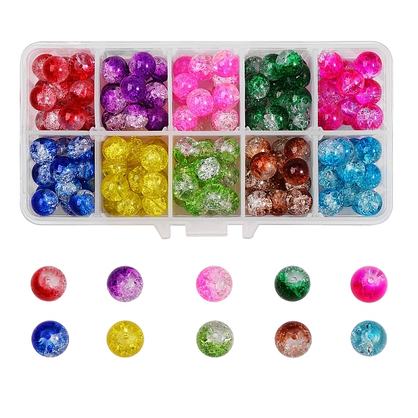 PandaHall 150Pcs 10 Colors Baking Painted Crackle Glass Bead Strands, Roundd, Mixed Color, 10mm, Hole: 1.3~1.6mm, 15pcs/color Glass Round..., Multicolor
PandaHall 150Pcs 10 Colors Baking Painted Crackle Glass Bead Strands, Roundd, Mixed Color, 10mm, Hole: 1.3~1.6mm, 15pcs/color Glass Round..., Multicolor