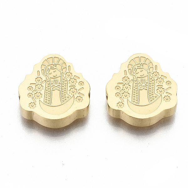PandaHall 304 Stainless Steel Beads, Laser Cut, Girl, Golden, 14x13x3.5mm, Hole: 1.8mm 304 Stainless Steel Human
PandaHall 304 Stainless Steel Beads, Laser Cut, Girl, Golden, 14x13x3.5mm, Hole: 1.8mm 304 Stainless Steel Human