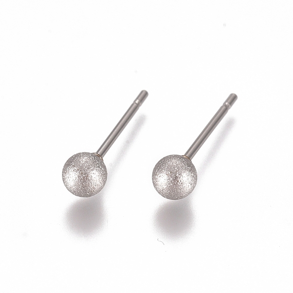 PandaHall 304 Stainless Steel Stud Earrings, Ball Stud Earrings, Textured, Stainless Steel Color, 15x4mm, Pin: 0.8mm 304 Stainless Steel
PandaHall 304 Stainless Steel Stud Earrings, Ball Stud Earrings, Textured, Stainless Steel Color, 15x4mm, Pin: 0.8mm 304 Stainless Steel