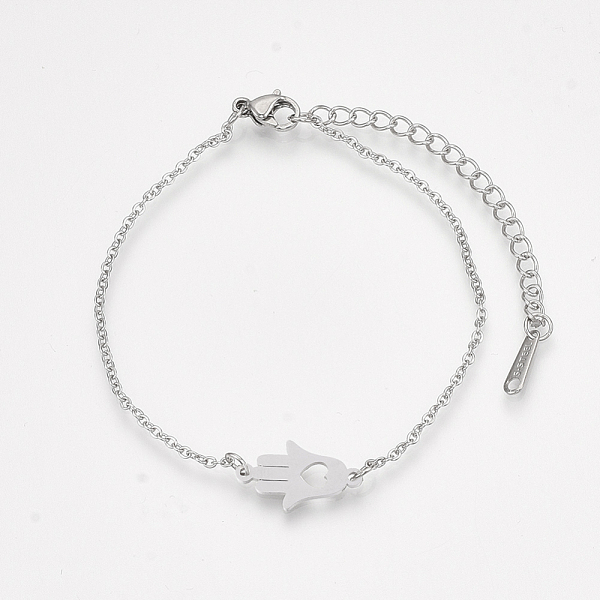 PandaHall 201 Stainless Steel Link Bracelets, with Cable Chains and Lobster Claw Clasps, Hamsa Hand/Hand of Fatima/Hand of Miriam with Heart...
PandaHall 201 Stainless Steel Link Bracelets, with Cable Chains and Lobster Claw Clasps, Hamsa Hand/Hand of Fatima/Hand of Miriam with Heart...