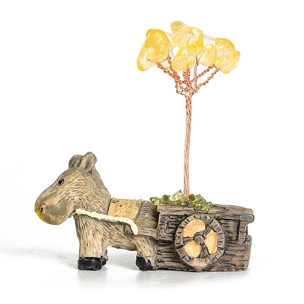 PandaHall Resin Display Decorations, Reiki Energy Stone Feng Shui Ornament, with Natural Citrine Tree and Copper Wire, Donkey, 59x64mm...
PandaHall Resin Display Decorations, Reiki Energy Stone Feng Shui Ornament, with Natural Citrine Tree and Copper Wire, Donkey, 59x64mm...
