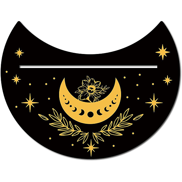 PandaHall Wooden Tarot Card Stand Holder, Witchcraft Supplies, Moon Shape, Moon, 100x130mm Wood Moon Black
PandaHall Wooden Tarot Card Stand Holder, Witchcraft Supplies, Moon Shape, Moon, 100x130mm Wood Moon Black