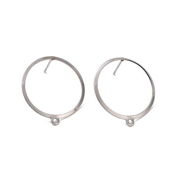 PandaHall 201 Stainless Steel Stud Earring Findings, with Horizontal Loop and 316 Stainless Steel Pin, Ring, Stainless Steel Color...
PandaHall 201 Stainless Steel Stud Earring Findings, with Horizontal Loop and 316 Stainless Steel Pin, Ring, Stainless Steel Color...