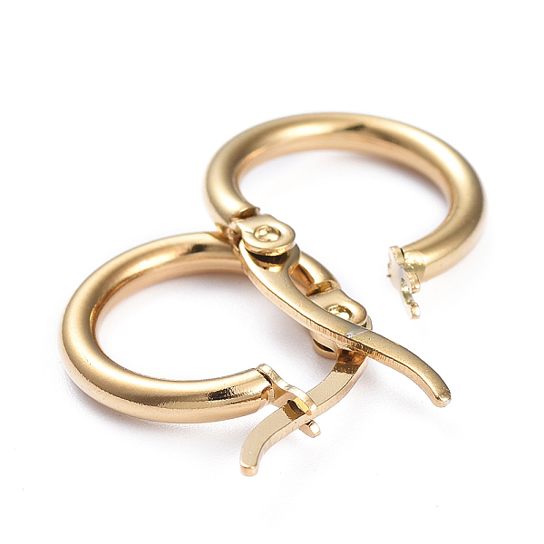 PandaHall 304 Stainless Steel Hoop Earrings, Ring Shape, Golden, 14x2mm, 12 Gauge, Pin: 1x0.7mm 304 Stainless Steel Ring
PandaHall 304 Stainless Steel Hoop Earrings, Ring Shape, Golden, 14x2mm, 12 Gauge, Pin: 1x0.7mm 304 Stainless Steel Ring