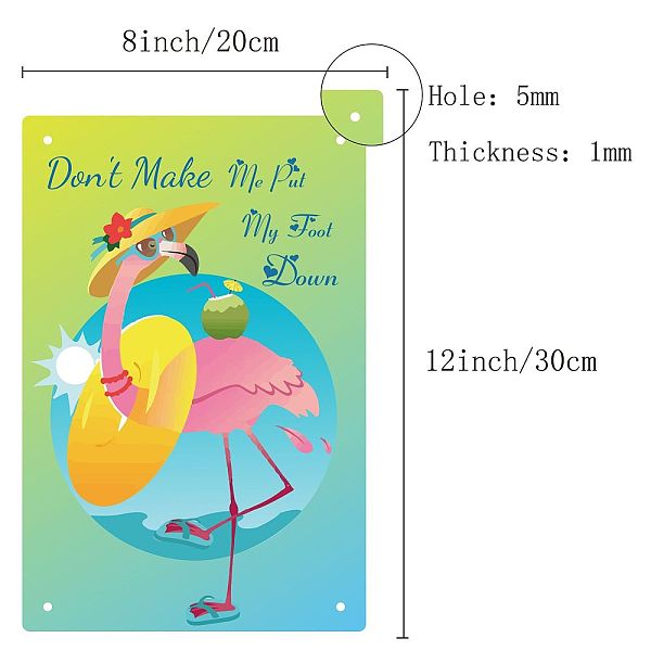 PandaHall CREATCABIN Funny Tin Sign Metal Signs Vintage Flamingo Don't Make Me Put My Foot Down Sign Plaque Poster Wall Art for Holiday..., Green
PandaHall CREATCABIN Funny Tin Sign Metal Signs Vintage Flamingo Don't Make Me Put My Foot Down Sign Plaque Poster Wall Art for Holiday..., Green