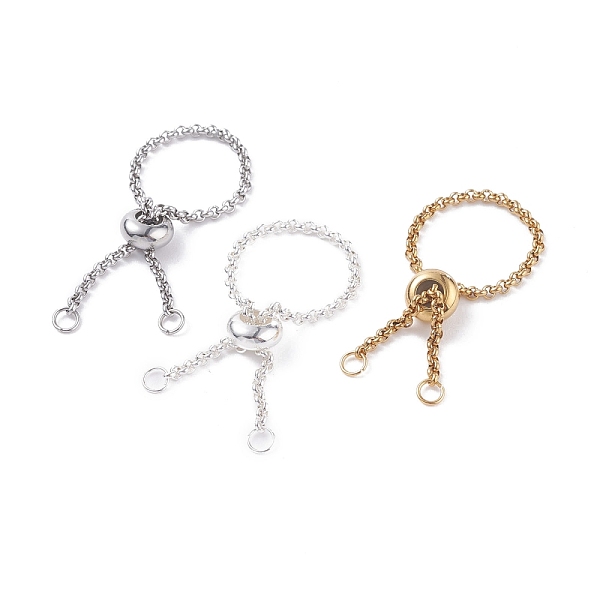 PandaHall 304 Stainless Steel Rolo Chains Slider Ring Findings, Adjustable Ring with Brass Beads, Mixed Color, Inner Diameter: 2~28mm 304...
PandaHall 304 Stainless Steel Rolo Chains Slider Ring Findings, Adjustable Ring with Brass Beads, Mixed Color, Inner Diameter: 2~28mm 304...