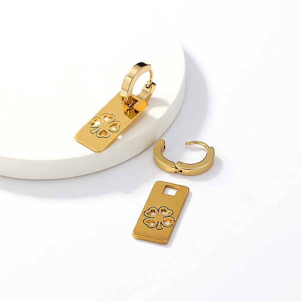 PandaHall Fashionable Classic Clover Shape Earrings for Women, Gold Plated, High Quality, Hoop Earrings Stainless Steel
PandaHall Fashionable Classic Clover Shape Earrings for Women, Gold Plated, High Quality, Hoop Earrings Stainless Steel