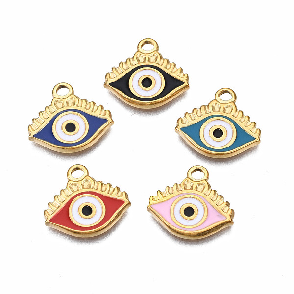 PandaHall 304 Stainless Steel Pendants, with Enamel, Eye, Mixed Color, 14.5x16x2mm, Hole: 1.8mm Stainless Steel+Enamel Eye Multicolor
PandaHall 304 Stainless Steel Pendants, with Enamel, Eye, Mixed Color, 14.5x16x2mm, Hole: 1.8mm Stainless Steel+Enamel Eye Multicolor