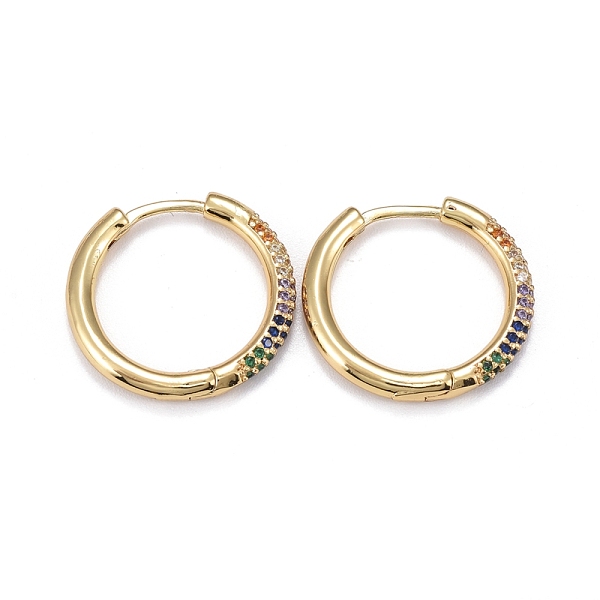PandaHall Brass Micro Pave Cubic Zirconia Huggie Hoop Earrings, Long-Lasting Plated, Ring, Colorful, Real 18K Gold Plated, 20x2.5mm, Pin...
PandaHall Brass Micro Pave Cubic Zirconia Huggie Hoop Earrings, Long-Lasting Plated, Ring, Colorful, Real 18K Gold Plated, 20x2.5mm, Pin...
