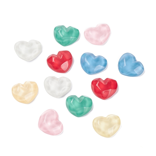 PandaHall Opaque Resin Cabochons, Water Ripple Cabochons, Heart, Mixed Color, 18x21x7mm Resin Heart Multicolor
PandaHall Opaque Resin Cabochons, Water Ripple Cabochons, Heart, Mixed Color, 18x21x7mm Resin Heart Multicolor