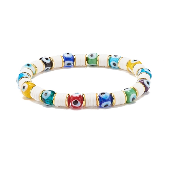 PandaHall Lampwork Evil Eye & Polymer Clay Heishi Stretch Bracelet, Preppy Jewelry for Women, Colorful, Inner Diameter: 2-1/8 inch(5.5cm)...
PandaHall Lampwork Evil Eye & Polymer Clay Heishi Stretch Bracelet, Preppy Jewelry for Women, Colorful, Inner Diameter: 2-1/8 inch(5.5cm)...