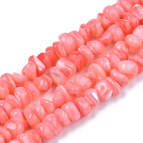 PandaHall Natural Sea Shell Beads Strands, Dyed, Chips, Salmon, 2~7x5~7.5x4.5~7mm, Hole: 0.5~0.7mm, about 97~105pcs/strand, 15.55 inch~15.98..., Red
PandaHall Natural Sea Shell Beads Strands, Dyed, Chips, Salmon, 2~7x5~7.5x4.5~7mm, Hole: 0.5~0.7mm, about 97~105pcs/strand, 15.55 inch~15.98..., Red