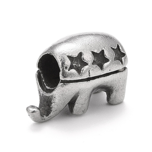 PandaHall 304 Stainless Steel European Beads, Large Hole Beads, Elephant with Star, Antique Silver, 11x8.5x16mm, Hole: 4.6mm 304 Stainless...
PandaHall 304 Stainless Steel European Beads, Large Hole Beads, Elephant with Star, Antique Silver, 11x8.5x16mm, Hole: 4.6mm 304 Stainless...