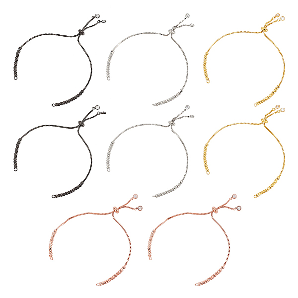 PandaHall arricraft 8 Pcs 4 Colors Brass Slider Chain, Adjustable Slider Bracelet Slider Extender Chains with Clear Cubic Zirconia Pulling...
PandaHall arricraft 8 Pcs 4 Colors Brass Slider Chain, Adjustable Slider Bracelet Slider Extender Chains with Clear Cubic Zirconia Pulling...