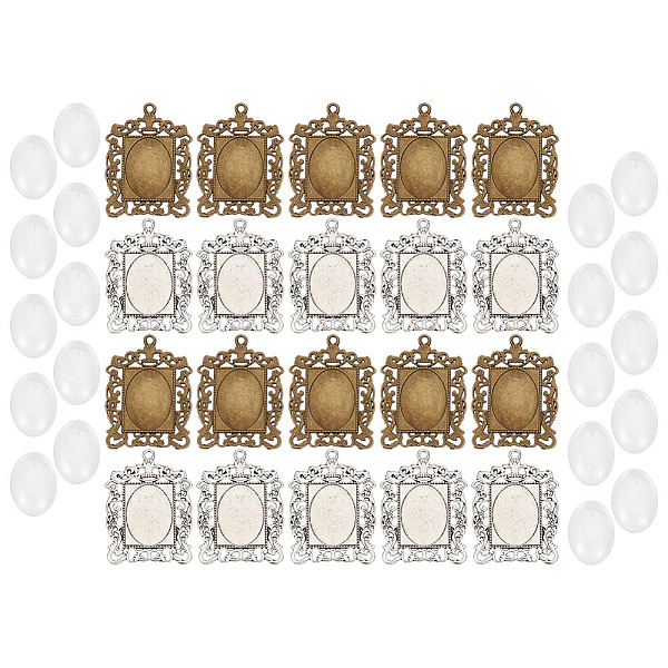 PandaHall GOMAKERER DIY Blank Rectangle Pendant Making Kit, Including Tibetan Style Alloy Pendant Cabochon Settings, Glass Cabochons...
PandaHall GOMAKERER DIY Blank Rectangle Pendant Making Kit, Including Tibetan Style Alloy Pendant Cabochon Settings, Glass Cabochons...