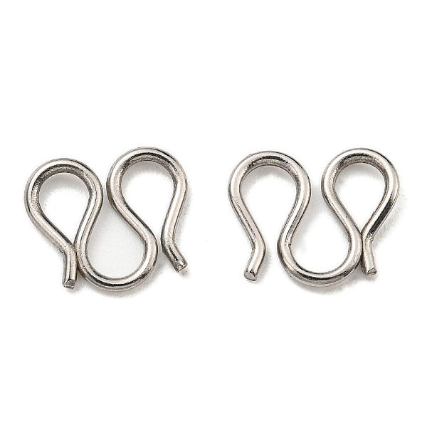 PandaHall 304 Stainless Steel S-Hook Clasps, Stainless Steel Color, 9.5x10.5x1.5mm, Hole: 3x4mm 304 Stainless Steel
PandaHall 304 Stainless Steel S-Hook Clasps, Stainless Steel Color, 9.5x10.5x1.5mm, Hole: 3x4mm 304 Stainless Steel