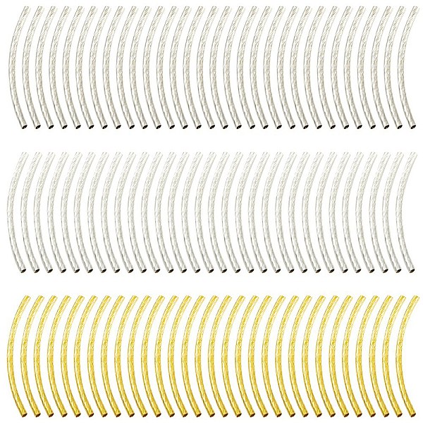 PandaHall 90Pcs 3 Colors Brass Tube Beads, Curved Tube, Mixed Color, 35x2mm, Hole: 1mm, 30pcs/color Brass Tube
PandaHall 90Pcs 3 Colors Brass Tube Beads, Curved Tube, Mixed Color, 35x2mm, Hole: 1mm, 30pcs/color Brass Tube