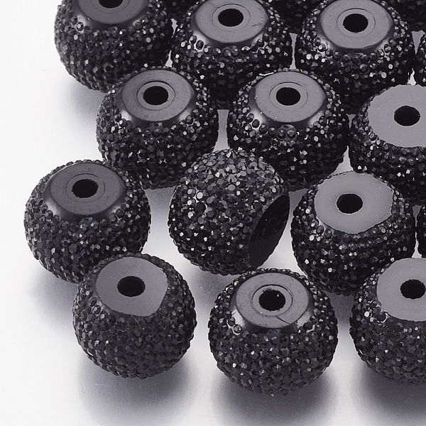 PandaHall Resin Rhinestone Beads, Rondelle, Black, 11.5~12x9mm, Hole: 2mm Resin+Rhinestone Rondelle Black
PandaHall Resin Rhinestone Beads, Rondelle, Black, 11.5~12x9mm, Hole: 2mm Resin+Rhinestone Rondelle Black