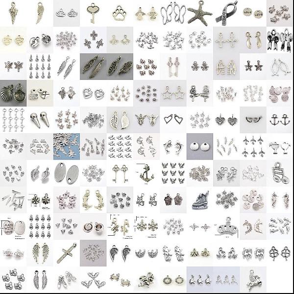 PandaHall 120Pcs 120 Style Tibetan Style Alloy Pendants, Mixed Shape, Antique Silver, 4~34x4~23.5x1~11mm, 1pc/style Alloy Mixed Shapes
PandaHall 120Pcs 120 Style Tibetan Style Alloy Pendants, Mixed Shape, Antique Silver, 4~34x4~23.5x1~11mm, 1pc/style Alloy Mixed Shapes