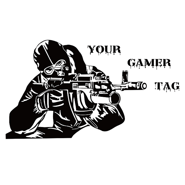 PandaHall PVC Wall Stickers, for Home Living Room Bedroom Decoration, Rectangle with Man and Gun, Black, 350x590mm Plastic Human Black
PandaHall PVC Wall Stickers, for Home Living Room Bedroom Decoration, Rectangle with Man and Gun, Black, 350x590mm Plastic Human Black