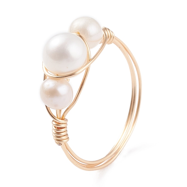 PandaHall Copper Wire Wrapped Natural Cultured Freshwater Pearl Braided Bead Rings for Women, Light Gold, US Size 8 1/2(18.5mm), 2mm Pearl
PandaHall Copper Wire Wrapped Natural Cultured Freshwater Pearl Braided Bead Rings for Women, Light Gold, US Size 8 1/2(18.5mm), 2mm Pearl