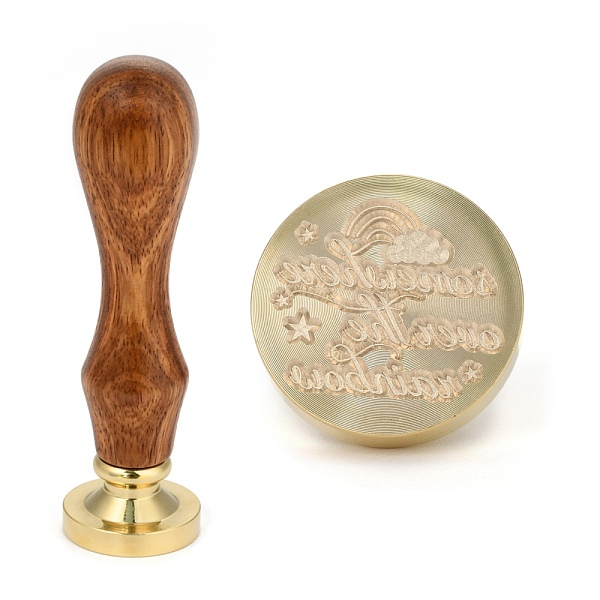 PandaHall Brass Retro Wax Sealing Stamp, with Wooden Handle for Post Decoration DIY Card Making, Somewhere over the rainbow, Word, 90x25.5mm...
PandaHall Brass Retro Wax Sealing Stamp, with Wooden Handle for Post Decoration DIY Card Making, Somewhere over the rainbow, Word, 90x25.5mm...