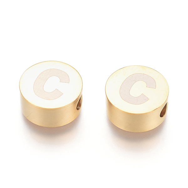 PandaHall 304 Stainless Steel Beads, Flat Round with Letter, Letter.C, 10x4.5mm, Hole: 2mm 304 Stainless Steel Letter C
PandaHall 304 Stainless Steel Beads, Flat Round with Letter, Letter.C, 10x4.5mm, Hole: 2mm 304 Stainless Steel Letter C