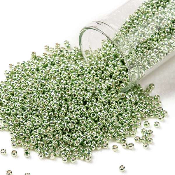 PandaHall TOHO Round Seed Beads, Japanese Seed Beads, Frosted, (560F) Matte Galvanized Kiwi, 11/0, 2.2mm, Hole: 0.8mm, about 1110pcs/bottle..., Green
PandaHall TOHO Round Seed Beads, Japanese Seed Beads, Frosted, (560F) Matte Galvanized Kiwi, 11/0, 2.2mm, Hole: 0.8mm, about 1110pcs/bottle..., Green