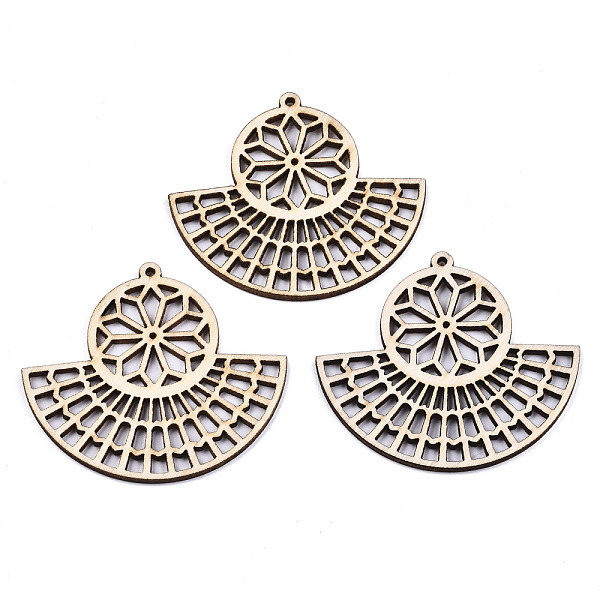 PandaHall Undyed Natural Wooden Big Pendants, Laser Cut Shapes, Fan, Antique White, 53x59.5x2mm, Hole: 1.8mm Wood Fan
PandaHall Undyed Natural Wooden Big Pendants, Laser Cut Shapes, Fan, Antique White, 53x59.5x2mm, Hole: 1.8mm Wood Fan
