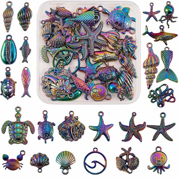 PandaHall 24 Pcs Ocean Themed 316L Surgical Stainless Steel Pendants, Mixed Shapes, Rainbow Color, 20~34x19~29mm 316L Surgical Stainless...
PandaHall 24 Pcs Ocean Themed 316L Surgical Stainless Steel Pendants, Mixed Shapes, Rainbow Color, 20~34x19~29mm 316L Surgical Stainless...