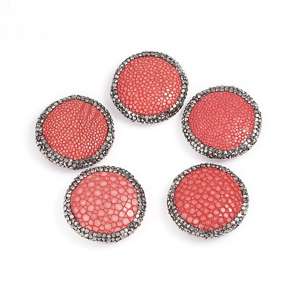 PandaHall Pearl Fishskin Leather Beads, with Polymer Clay Rhinestone, Flat Round, Jet Hematite, Red, 32~33x10~11mm, Hole: 1mm Polymer...
PandaHall Pearl Fishskin Leather Beads, with Polymer Clay Rhinestone, Flat Round, Jet Hematite, Red, 32~33x10~11mm, Hole: 1mm Polymer...