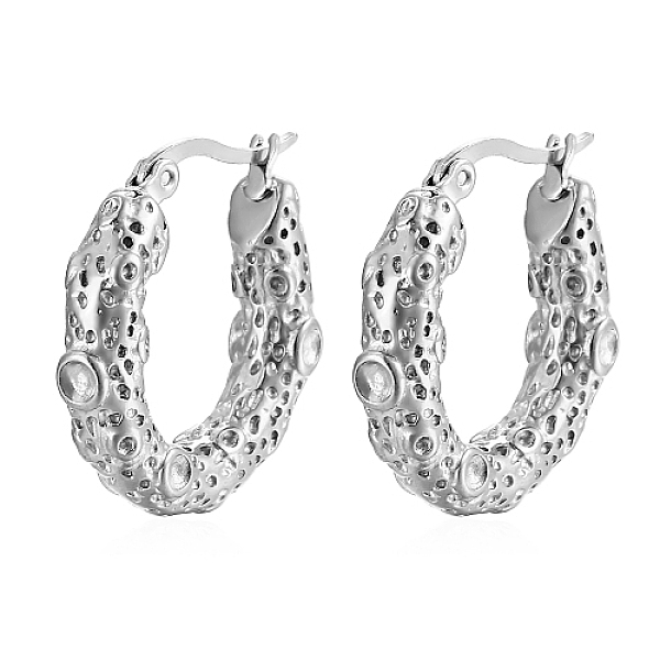 PandaHall 304 Stainless Steel Hoop Earrings, Textured Ring, Stainless Steel Color, 24x6mm 304 Stainless Steel Ring
PandaHall 304 Stainless Steel Hoop Earrings, Textured Ring, Stainless Steel Color, 24x6mm 304 Stainless Steel Ring