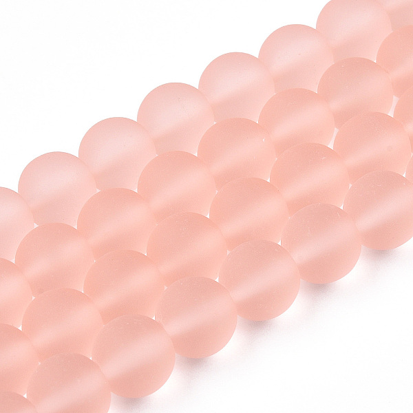 PandaHall Transparent Glass Beads Strands, Frosted, Round, Misty Rose, 9.5~10mm, Hole: 1.5mm, about 41~42pcs/strand, 14.88~15.12 inch...
PandaHall Transparent Glass Beads Strands, Frosted, Round, Misty Rose, 9.5~10mm, Hole: 1.5mm, about 41~42pcs/strand, 14.88~15.12 inch...