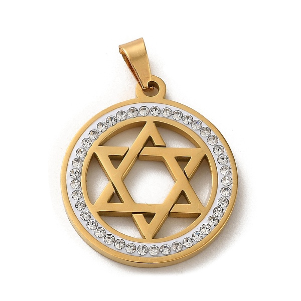 PandaHall 304 Stainless Steel with Rhinestone Pendants, Hexagram, Real 18K Gold Plated, 25x22x2mm, Hole: 6x3.4mm Stainless Steel+Rhinestone..., Clear
PandaHall 304 Stainless Steel with Rhinestone Pendants, Hexagram, Real 18K Gold Plated, 25x22x2mm, Hole: 6x3.4mm Stainless Steel+Rhinestone..., Clear